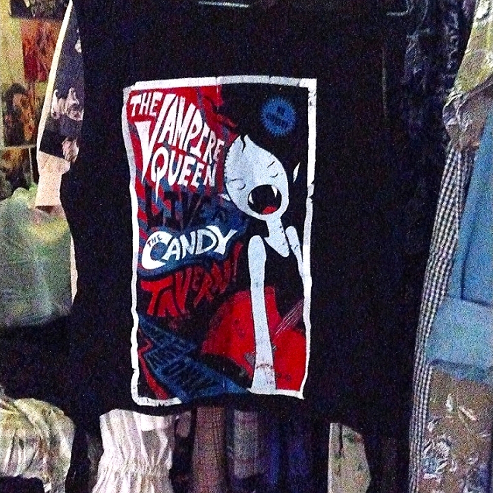 Adventure Time Marceline the vampire queen band shirt vintage destress tank top